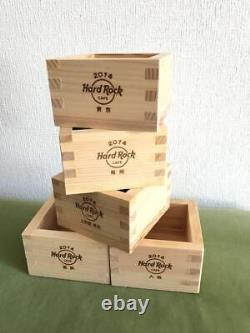 Hard Rock Cafe Masu Sake Cup Set of 5 Size 8.5cm Limited Japan Tokyo Osaka etc