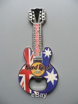 Hard Rock Cafe Melbourne Australien Flag Guitar & Logo Magnet Bottle Opener