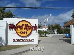 Hard Rock Cafe Montego Bay Grand Opening Set Guitar Case & Icon Pin on Card
