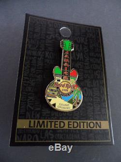 Hard Rock Cafe Montego Bay Jamaica Grand Opening Guitar Case Pin with Logo