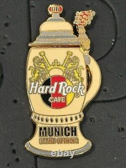 Hard Rock Cafe Munich Staff & Grand Opening Beer Mug Stein Pin Pair 11812 11814