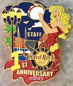Hard Rock Cafe NICE 2014 1st Anniversary STAFF PIN Sexy Girl LE 150 HRC #81749