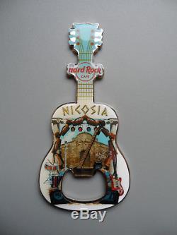 Hard Rock Cafe NICOSIA City Tee Design Guitar & Logo Magnet Bottle Opener