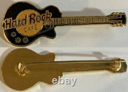 Hard Rock Cafe NO CITY NAME Black Les Paul GUITAR PIN Rare! #3419 Morton Culver