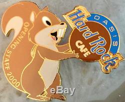 Hard Rock Cafe OASIS 2000 OPENING STAFF OS PIN Squirrel withLogo LE 150 HRC #6775