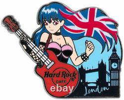 Hard Rock Cafe ONLINE 2021 ANIME Flag GIRL with GUITAR Series 6 PIN Set LE 250