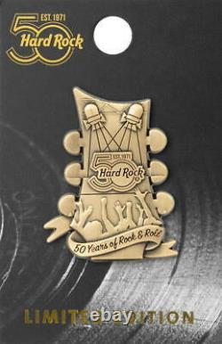 Hard Rock Cafe ONLINE 2021 HRC 50 Years 3-D Guitar Puzzle PIN 50th Anniversary