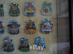 Hard Rock Cafe Online CITY ICON Series Frame Set 51 & 3 Prototype Pins LE20