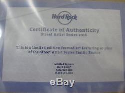 Hard Rock Cafe Online / EMILIO RAMOS FRAME Set 10 pins & Artist signature LTD. 20