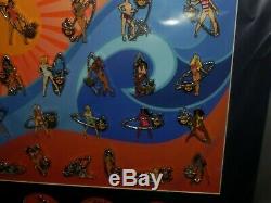 Hard Rock Cafe Online Surfboard Sexy Girl Series Frame Pin Set 2016 Rare Le 20