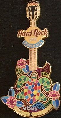 Hard Rock Cafe PANAMA 2004 GRAND OPENING GO PIN Turtle & Flower Guitar HR #24885