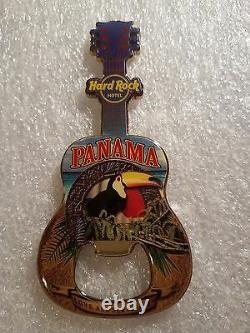 Hard Rock Cafe PANAMA Hotel Magnet Guitar Bottle Opener VHTF
