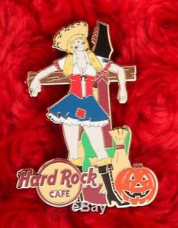 Hard Rock Cafe PINS Set Online HALLOWEEN Costume GIRL cat witch scarecrow mummy