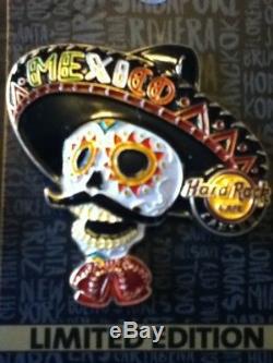 Hard Rock Cafe Pin Cancun Sugar Skull Set 2018