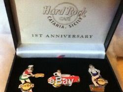 Hard Rock Cafe Pin Catania Sicity 1st Anniversary Box Set