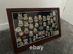 Hard Rock Cafe Pin Collection Including Icons and Frame