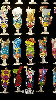 Hard Rock Cafe Pin HURRICANE GLASS SERIES LOT x38 2002-03 DUBAI Guangzhou Rares