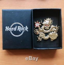 Hard Rock Cafe Pin Hong Kong Big Gold Chines Dragon 3D