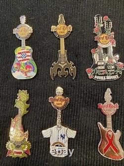 Hard Rock Cafe Pin Lot of 11 US Guitar Pins. Las Vegas Yankee Orlando