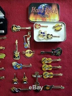 Hard Rock Cafe Pin Lot of 34 Pinheads Rick Nelson Madrid Beijing Snowman Philly