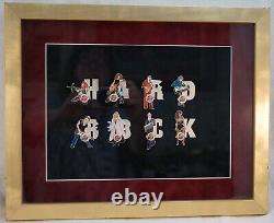 Hard Rock Café Pin Set All 8 Letters 30 years Atlanta Sealed in Shadowbox Frame