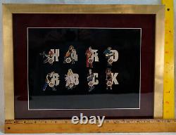 Hard Rock Café Pin Set All 8 Letters 30 years Atlanta Sealed in Shadowbox Frame