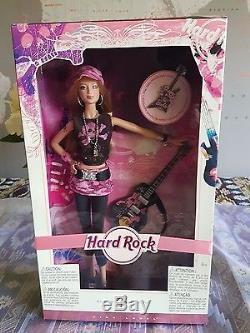 Hard Rock Cafe Pink label Special edition Barbie 2006 HTF NRFB with lapel pin