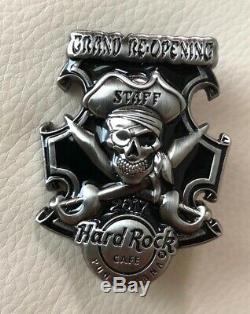 Hard Rock Cafe Punta Cana Grand Opening Staff Pin LE150 Skull Pirate 3D