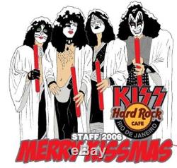 Hard Rock Cafe RIO DE JANEIRO Xmas KISS Paul Gene STAFF pin