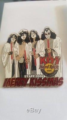 Hard Rock Cafe RIO DE JANEIRO Xmas KISS Paul Gene STAFF pin VERY RARE