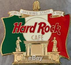 Hard Rock Cafe ROME 1998 OPENING STAFF OS PIN Monument withFlag of Italy HRC #7939