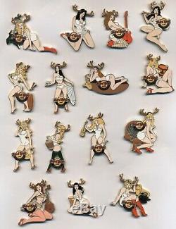 Hard Rock Cafe Raunchy Reindeer Series 2007 Komplett 15 Pins