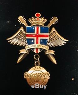 Hard Rock Cafe Reykjavik Grand Opening STAFF pin Mint condition RARE
