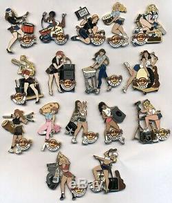 Hard Rock Cafe Roadie Girl Series 2007 Komplett 16 Pins