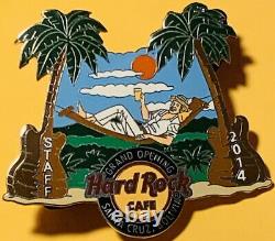 Hard Rock Cafe SANTA CRUZ 2014 GRAND OPENING STAFF PIN LE150 Hammock Palms 76947