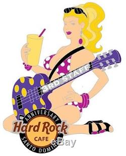 Hard Rock Cafe SANTO DOMINGO 3rd Anniv. STAFF Girl pin