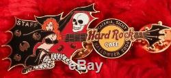 Hard Rock Cafe STAFF Pin CATANIA SICILY HALLOWEEN Vampire LE75 bondage bat SKULL