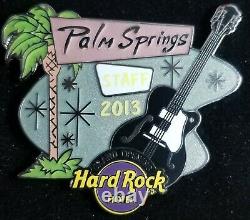 Hard Rock Café STAFF Pin Set Original Box Palm Springs Grand Opening 2013 RARE