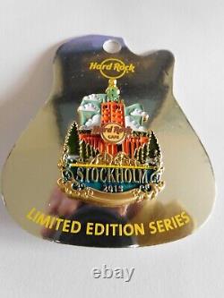 Hard Rock Cafe STOCKHOLM 2015 City Icon Original V15 Version Series Pin on Card