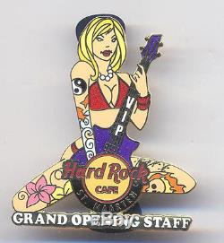 Hard Rock Cafe ST. MAARTEN Grand Opening STAFF VIP Girl pin LE 100