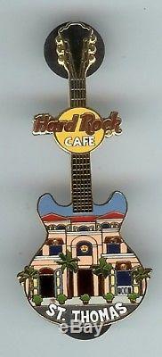 Hard Rock Cafe ST THOMAS Facade Guitar pin RARE