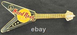 Hard Rock Cafe San Francisco Prototype Peace Sign Grey Flying V Guitar Pin