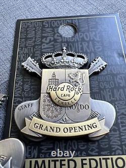 Hard Rock Cafe Seville Spain Grand Opening pin Set 2016 Staff LE120