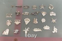 Hard Rock Cafe Silver Anniversary Pins (years 1 24)