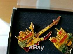 Hard Rock Cafe Staff Bangkok 6th Anniversary Enamel 3 Pin Set Super Rare