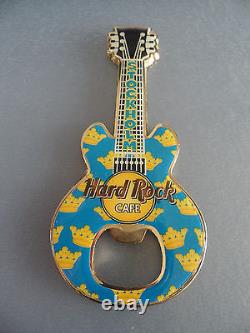 Hard Rock Cafe Stockholm Royal Crown Guitar & HRC Logo Magnet Bottle Opener