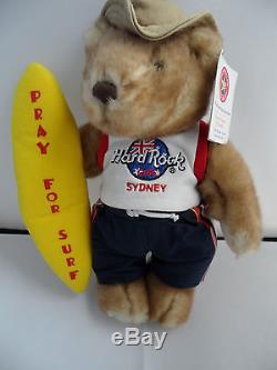 Hard Rock Cafe Sydney Pray for Surf Herrington Teddy City Bear Toy With Tag