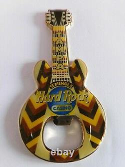 Hard Rock Cafe TAMPA Siminole City Guitar with HRC Logo Magnet Bottle Opener