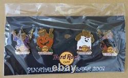 Hard Rock Cafe Teddy Bear Pin Set 2007 Universal City Osaka Pinapalooza Badge