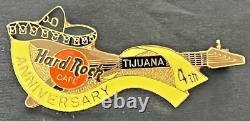 Hard Rock Cafe Tijuana 4th Anniversary Sombrero with Guitar HRC Logo Pin